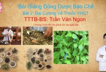 Bài Giảng Về Đông Dược Bào Chế - Bài 2: Đại Cương Về Thuốc YHCT- TTTB- BS Trần Văn Ngon Bài Giảng Về Đông Dược Bào Chế - Bài 2: Đại Cương Về Thuốc YHCT- TTTB- BS Trần Văn Ngon