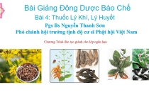 Bài 4 Thuốc Lý Khí, Lý Huyết-Pgs Bs Nguyễn Thanh Sơn- PCH hội trưởng tịnh độ cư sĩ Phật hội Việt Nam Bài 4 Thuốc Lý Khí, Lý Huyết-Pgs Bs Nguyễn Thanh Sơn- PCH hội trưởng tịnh độ cư sĩ Phật hội Việt Nam