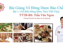 Bài Giảng Về Đông Dược Bào Chế  Bài 1: Chế Biến Đông Dược Theo YHCT P1 - TTTB - Bác Sĩ Trần Văn Ngon Bài Giảng Về Đông Dược Bào Chế  Bài 1: Chế Biến Đông Dược Theo YHCT P1 - TTTB - Bác Sĩ Trần Văn Ngon