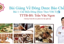 Bài Giảng Về Đông Dược Bào Chế  Bài 1: Chế Biến Đông Dược Theo YHCT P2- TTTB - Bác Sĩ Trần Văn Ngon Bài Giảng Về Đông Dược Bào Chế  Bài 1: Chế Biến Đông Dược Theo YHCT P2- TTTB - Bác Sĩ Trần Văn Ngon